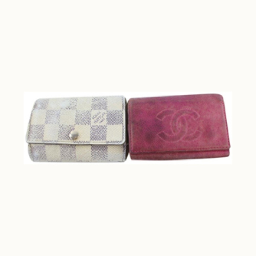Chanel Damier Azur Multicles and Caviar Key Case